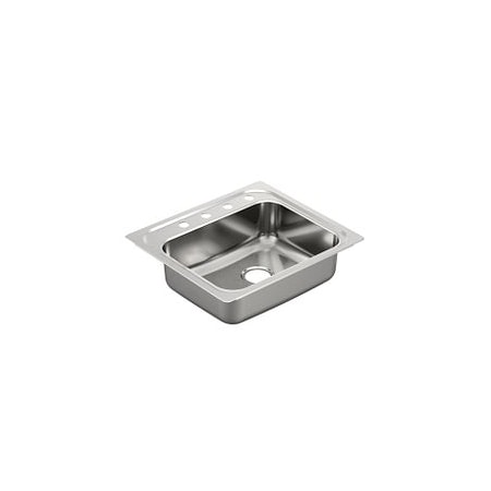 Moen 25"X22" Stainless Steel 20 Gauge Single Bowl Drop In Sink G201964Q